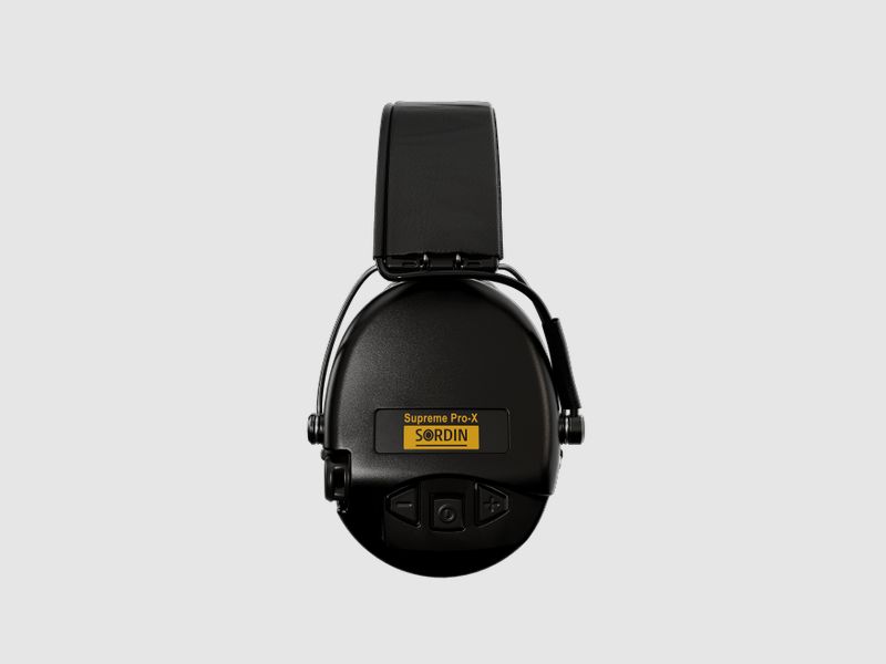 Sordin 75302-X/L-02-S Electronic Hearing Protection Supreme Black Pro X Headband