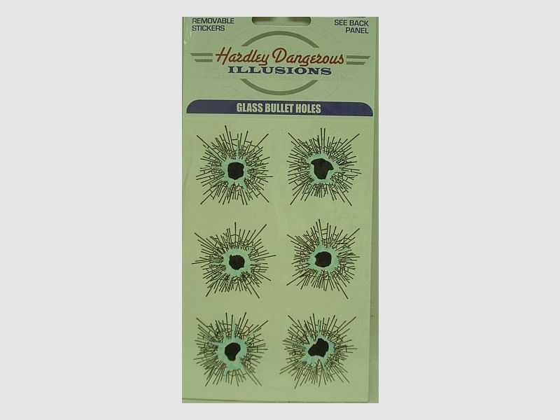 6 Bullet Holes Glass - Aufkleber