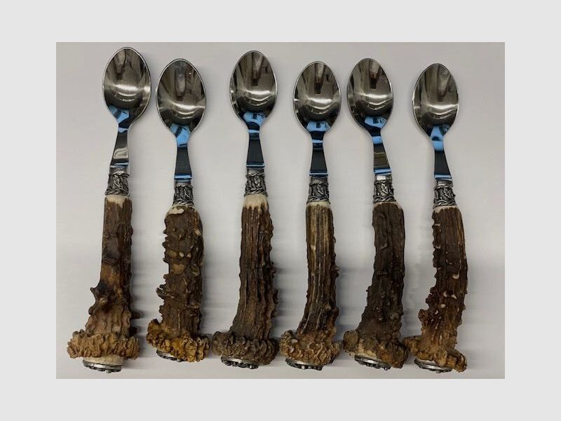 Cuillères à espresso en bois de cerf – 6 pièces