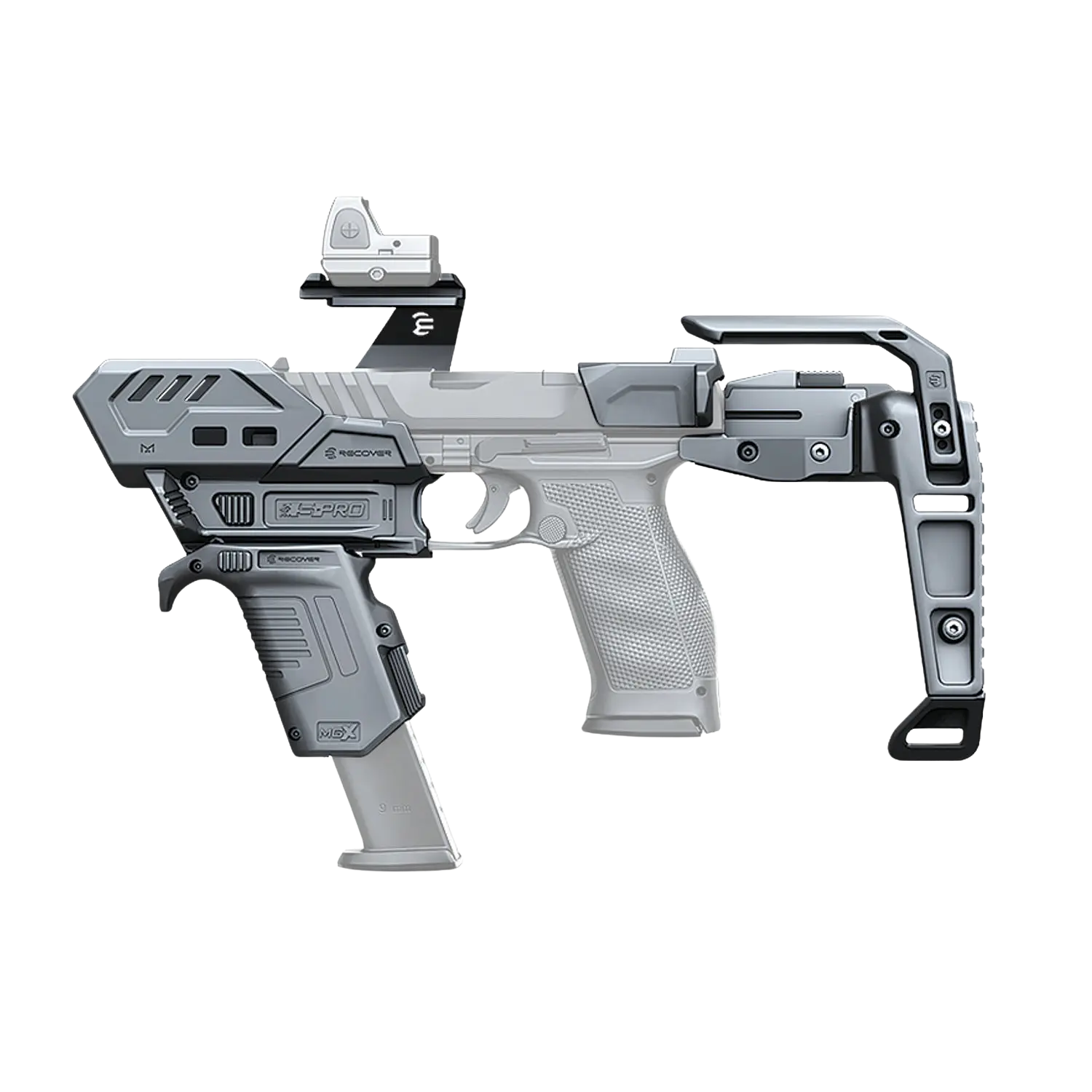 Recover Tactical S-PRO Compact Stabilizer für Walther PDP I Schwarz