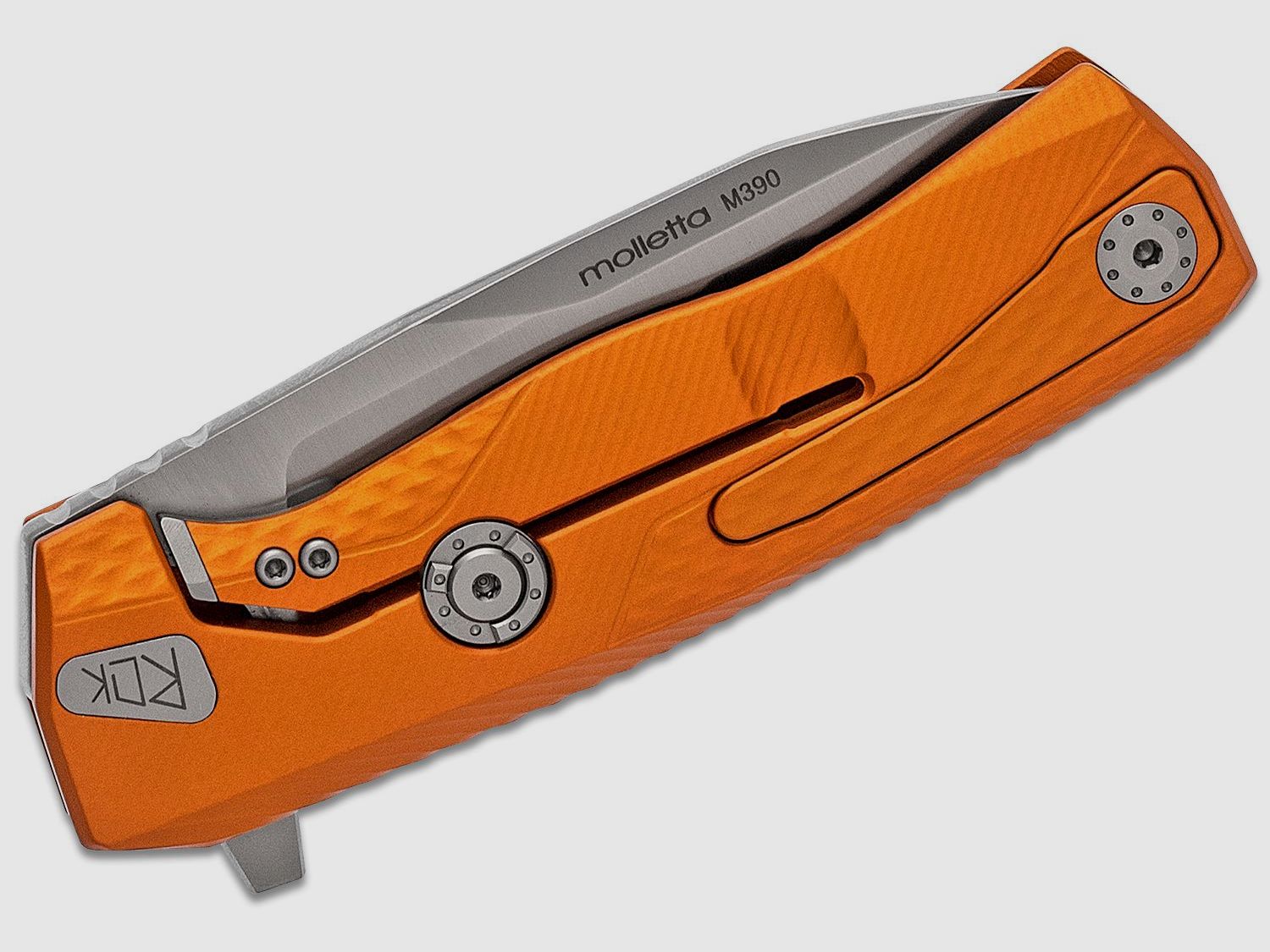 ROK A OS, M390 Satin-Klinge, orangefarbener Aluminiumgriff | 97315