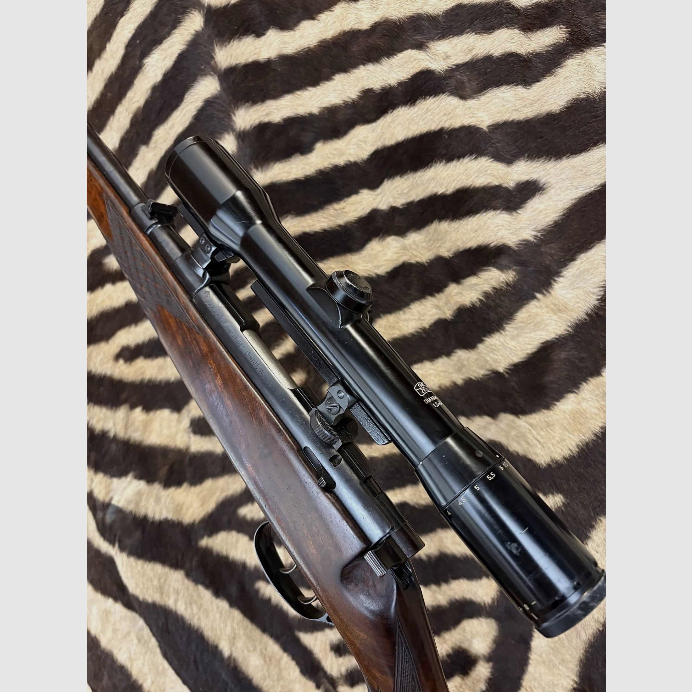 Anschutz mod.1433 – Kal. .22 Hornet – ca. 51 cm – Zielfernrohr – Schalldämpfer, Bild 7 von 11