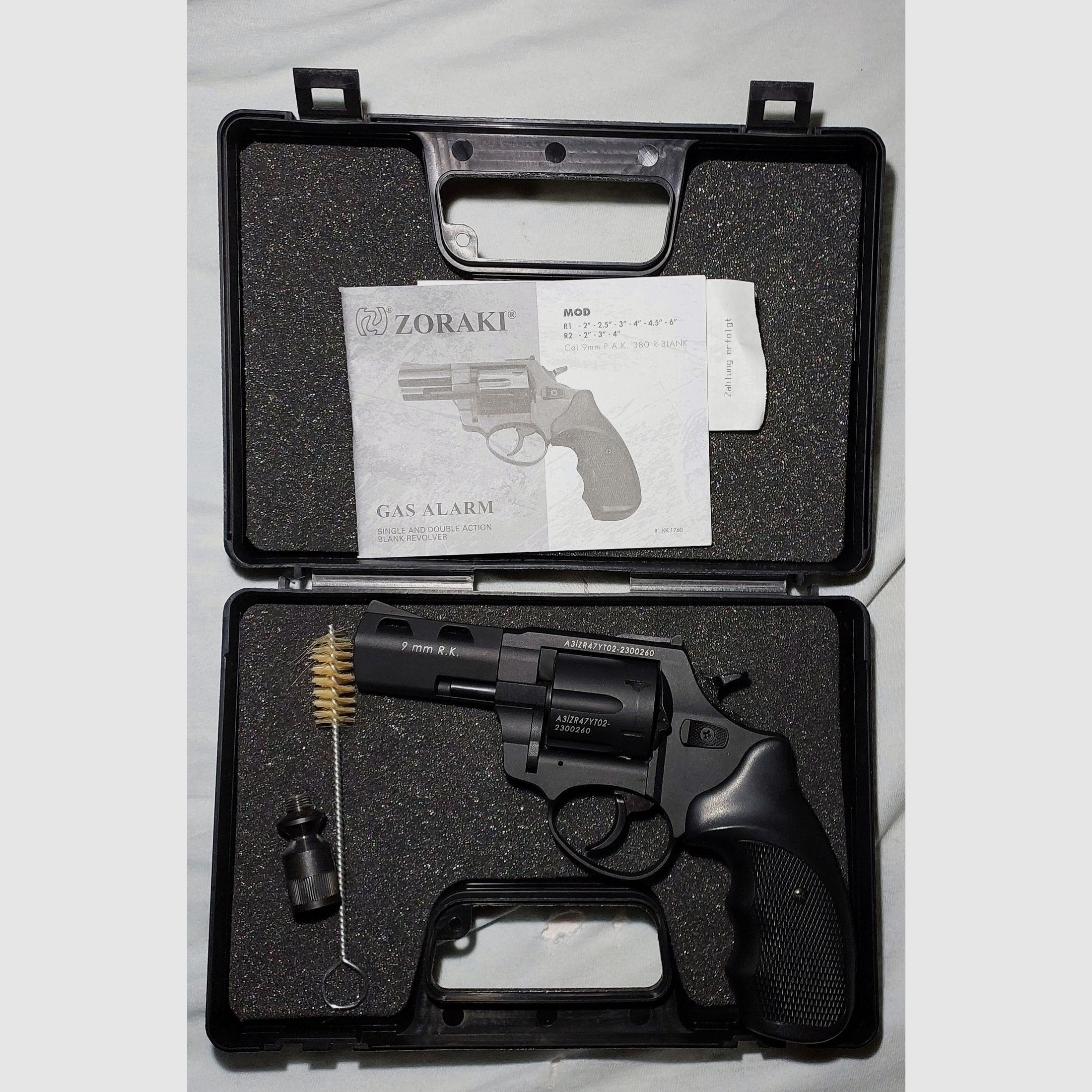 Zoraki R1 2,5 Zoll Schreckschuss-Revolver Kal. 9mm R.K. schwarz OVP