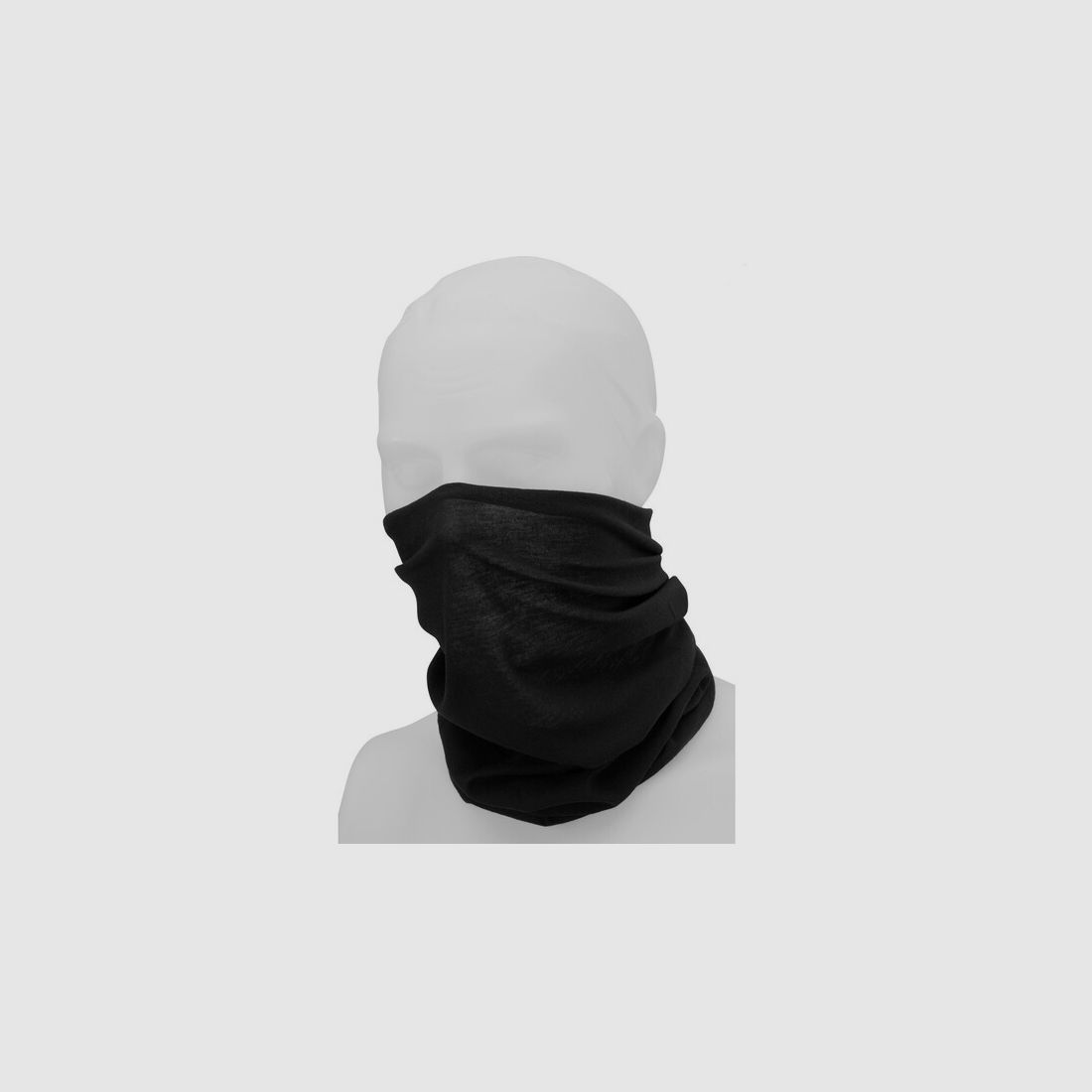 Multifunktionstuch (Schlauchschal / Balaclava) für Mund, Gesicht, Hals -Einheitsgröße - Schwarz