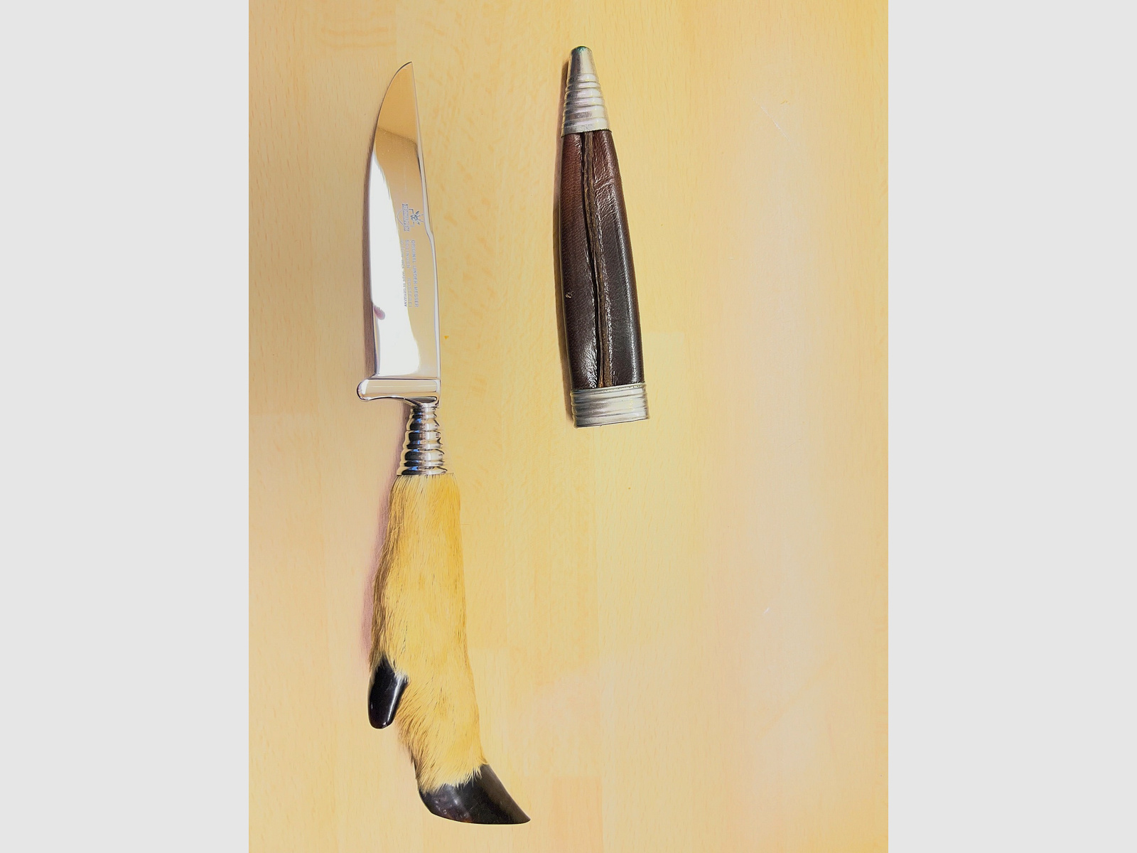 Cuchillo de caza Original Linder, marca de calidad Rehwappen, hoja de acero inoxidable, coleccionista