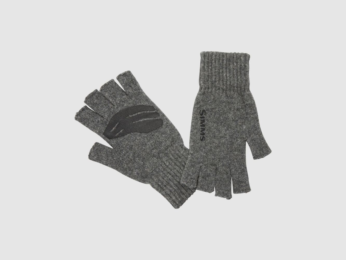 Simms Wool Half-Finger Gloves Steel, image 1 of 3