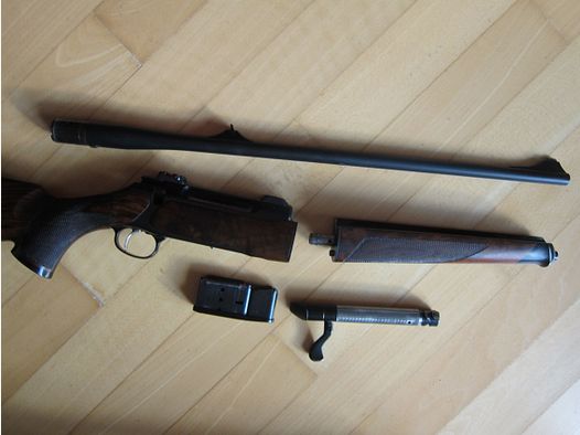 selten, da nicht mehr gebaut :  WECHSELLAUF   für   Sauer  202 S Take Down   Kal  9,3 x62   OHNE   Verschlußkammer  aber mit    Magazin   
