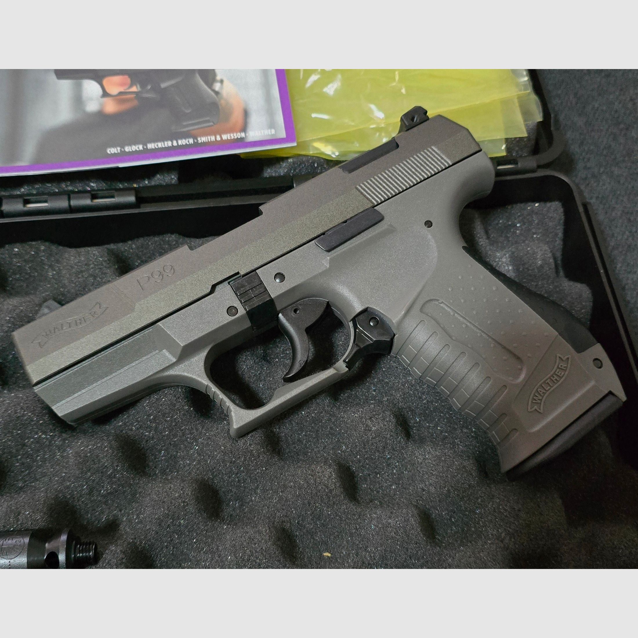 Walther P99 SV Gris Deslizamiento de acero Nuevo Pistola de fogueo 9mm PAK