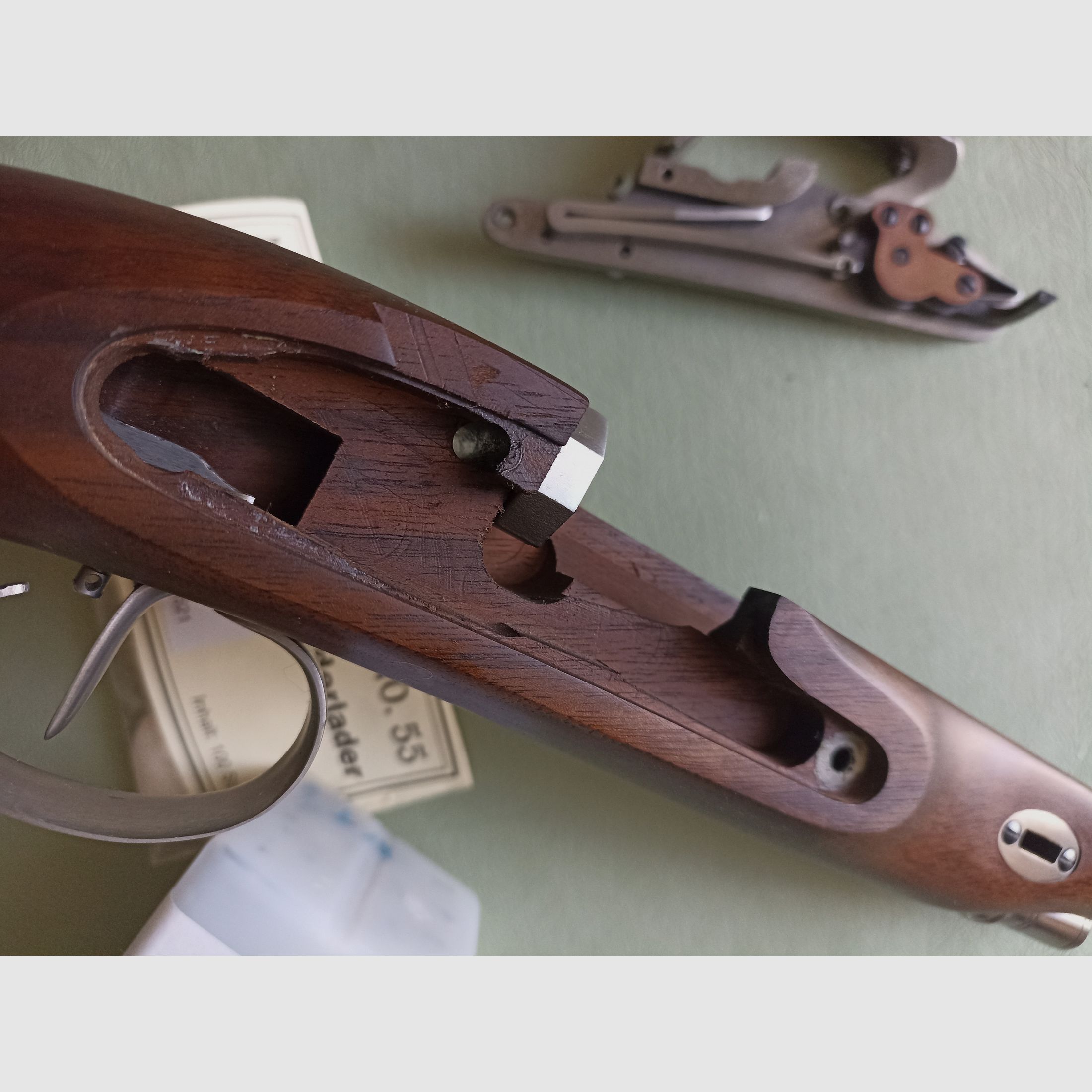 Charles Moore Steinschlosspistole cal .45Pedersoli (with original packaging) muzzleloader black powder