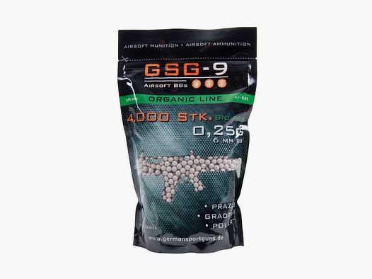 GSG-9 Línea Orgánica 6mm BIO BBs Blancas 0,25 g 4.000 piezas