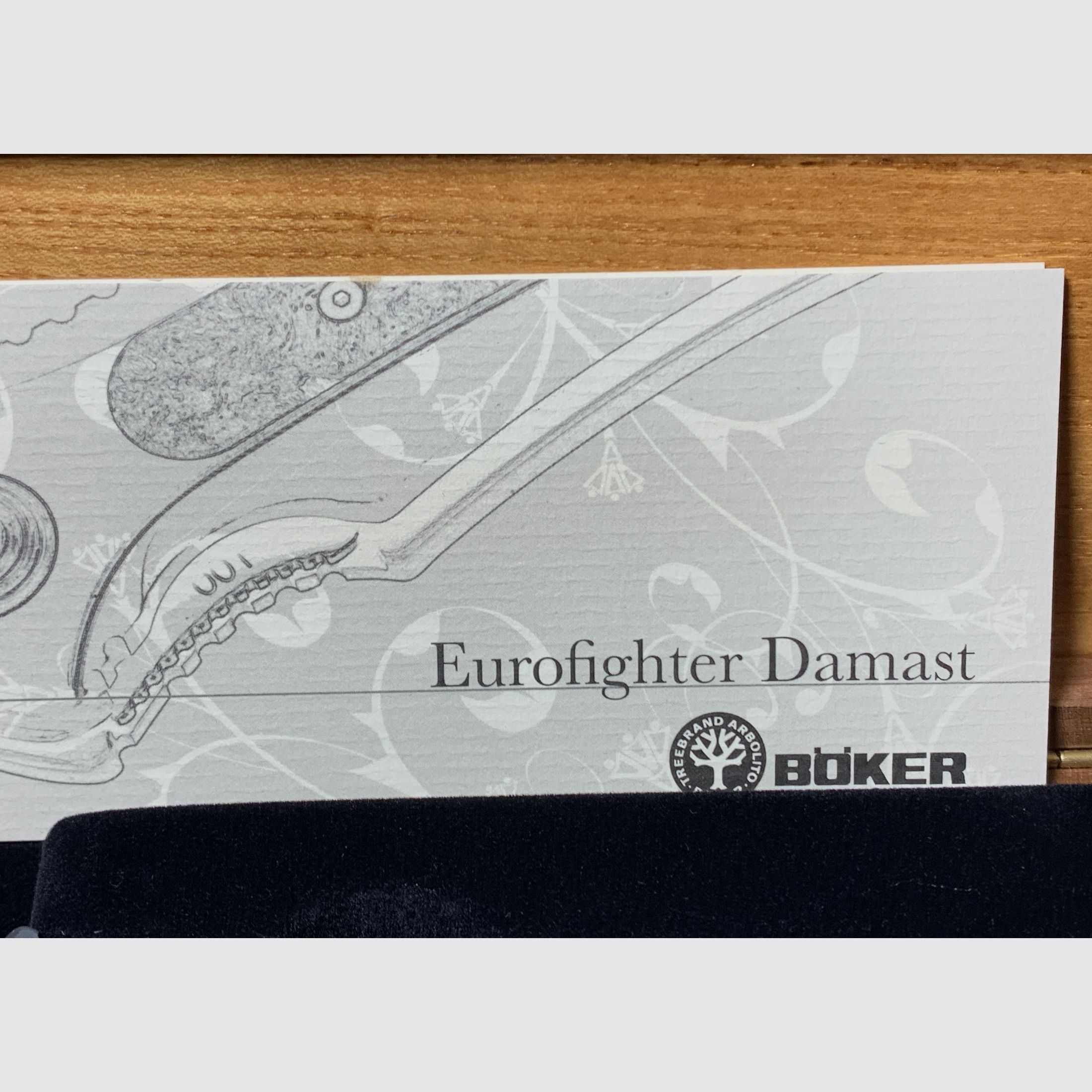 BÖKER DAMAST EUROFIGHTER TASCHENMESSER 