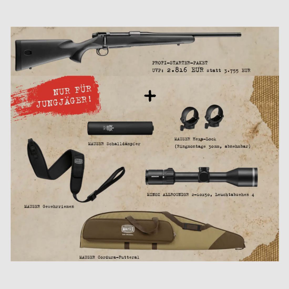 MAUSER M18 Standard | Jungjäger 2025 | Profi-Starter-Paket