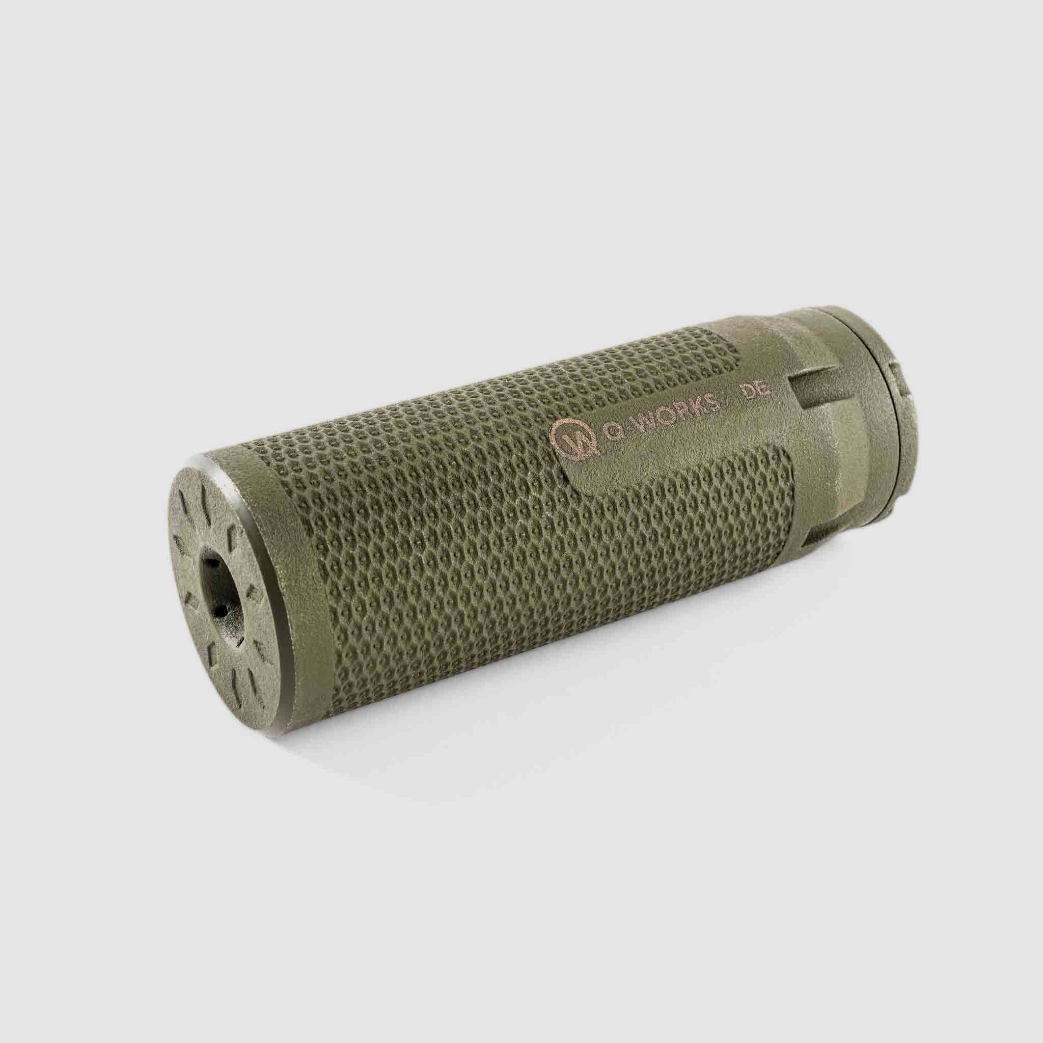 Q-WORKS Hunt Compact Schalldämpfer - OD Grün - .338 - M16x1