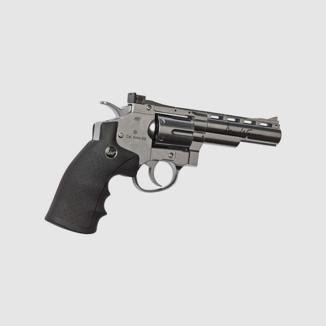 Replik Airsoft Revolver Dan Wesson - Silber 4 CO2 - Präzision und Leistung - Für Spiele und Training, Bild 4 von 5