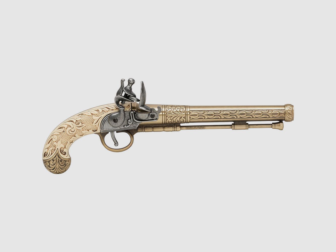 Russian decorative flintlock pistol