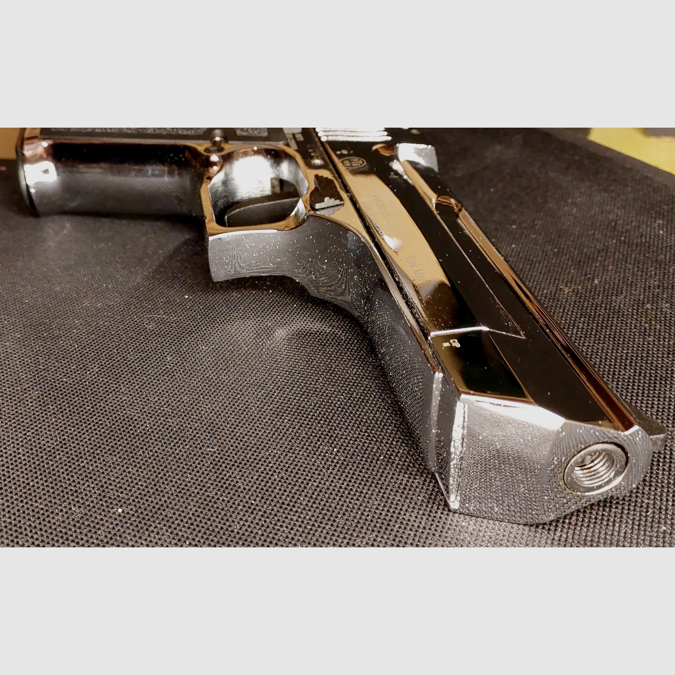 Retay Big Fifty Schreckschusspistole 9mm P.A.K. Chrom-Finish (PTB 1074) wie neu!