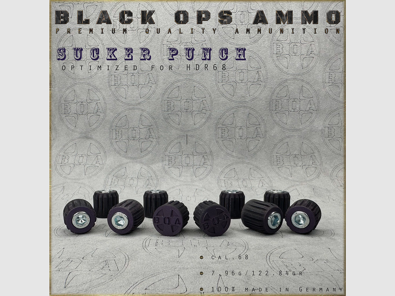 10x + 2 Sucker Punch BLACK OPS AMMO HDR 68 TR cal.68 Munition T4E Umarex HDR68 TR68, Bild 2 von 3