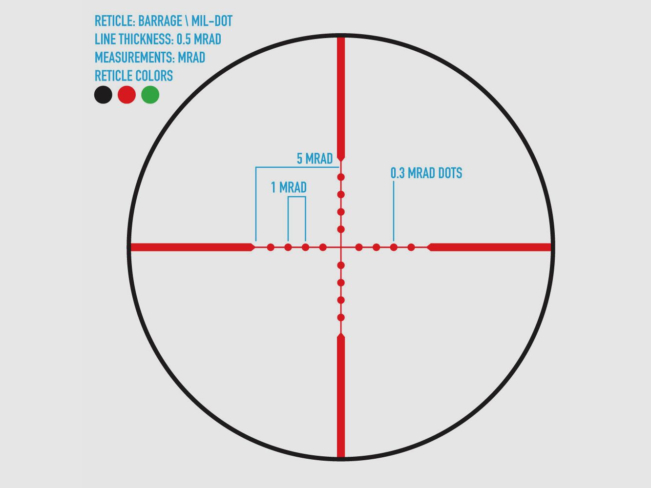 Firefield Barrage 1.5-5×32 -Mil Dot- Zwart, afbeelding 3 van 3
