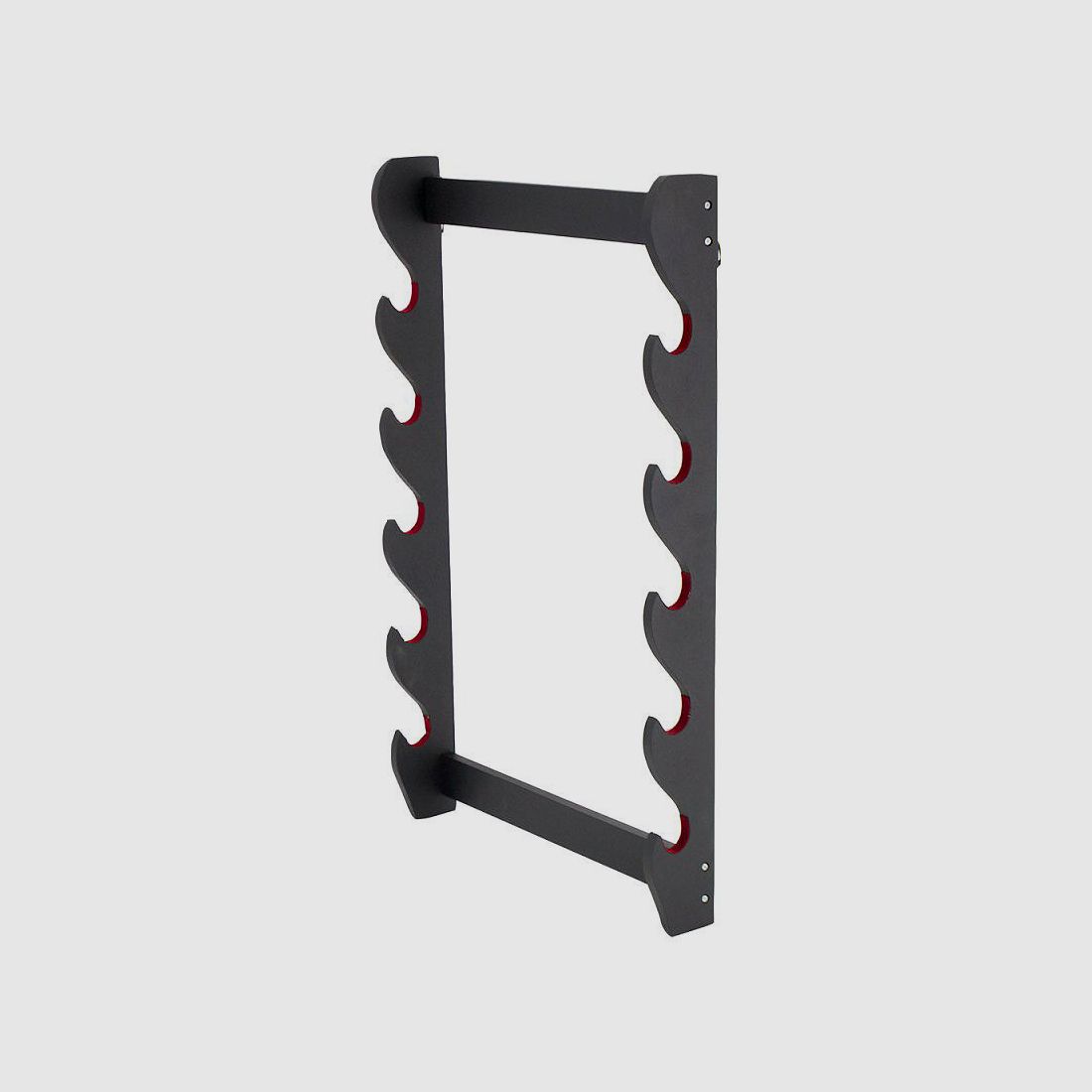 Soporte de pared para cinco espadas pintado mate