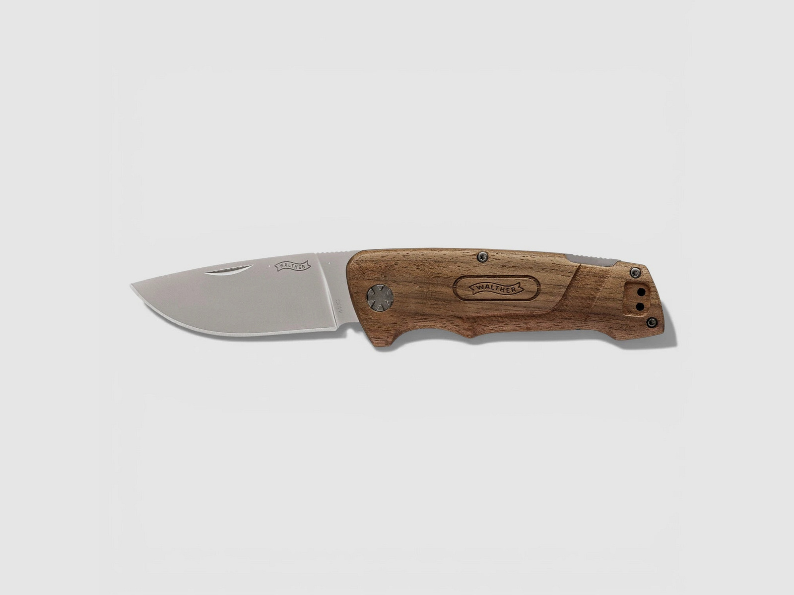 Walther BWK 2 Klappmesser – 440C Droppoint & Walnussholz