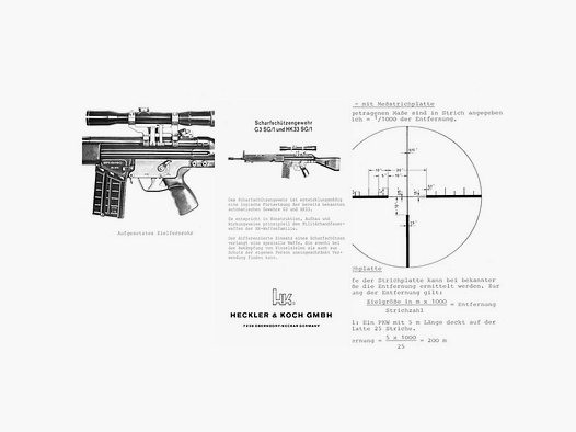 Nachdruck Beschreibung Scharfschützengewehr G3 SG/1 und HK33 SG/1