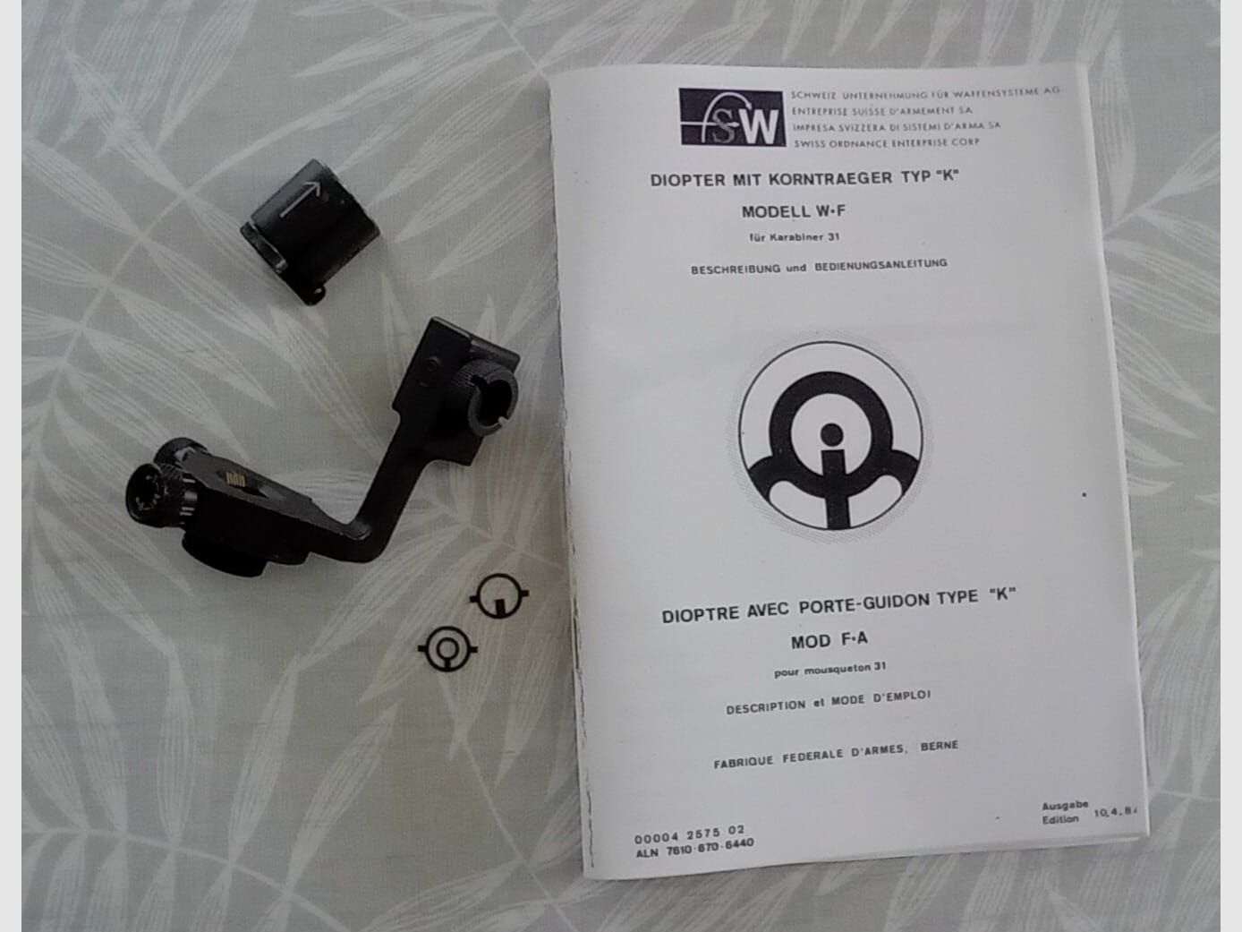 W & F Diopter für Schweizer K31