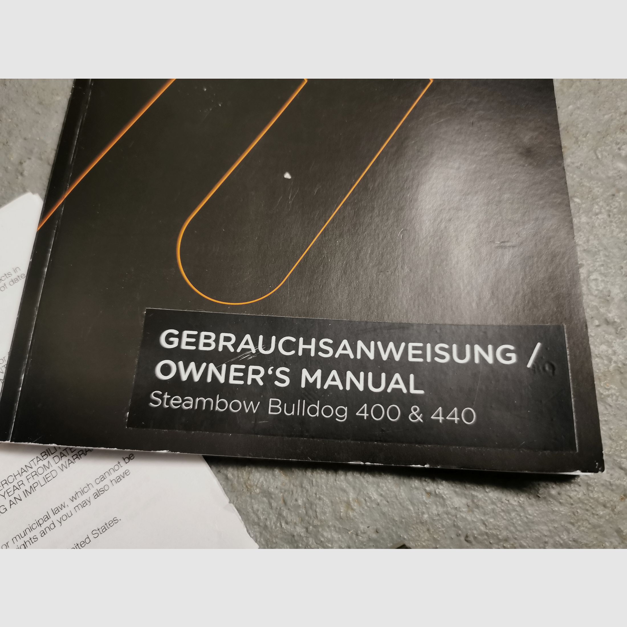 Steambow Bulldog 440 Excalibur Armbrust m. pneumatischem Spanner und viel Zubehör