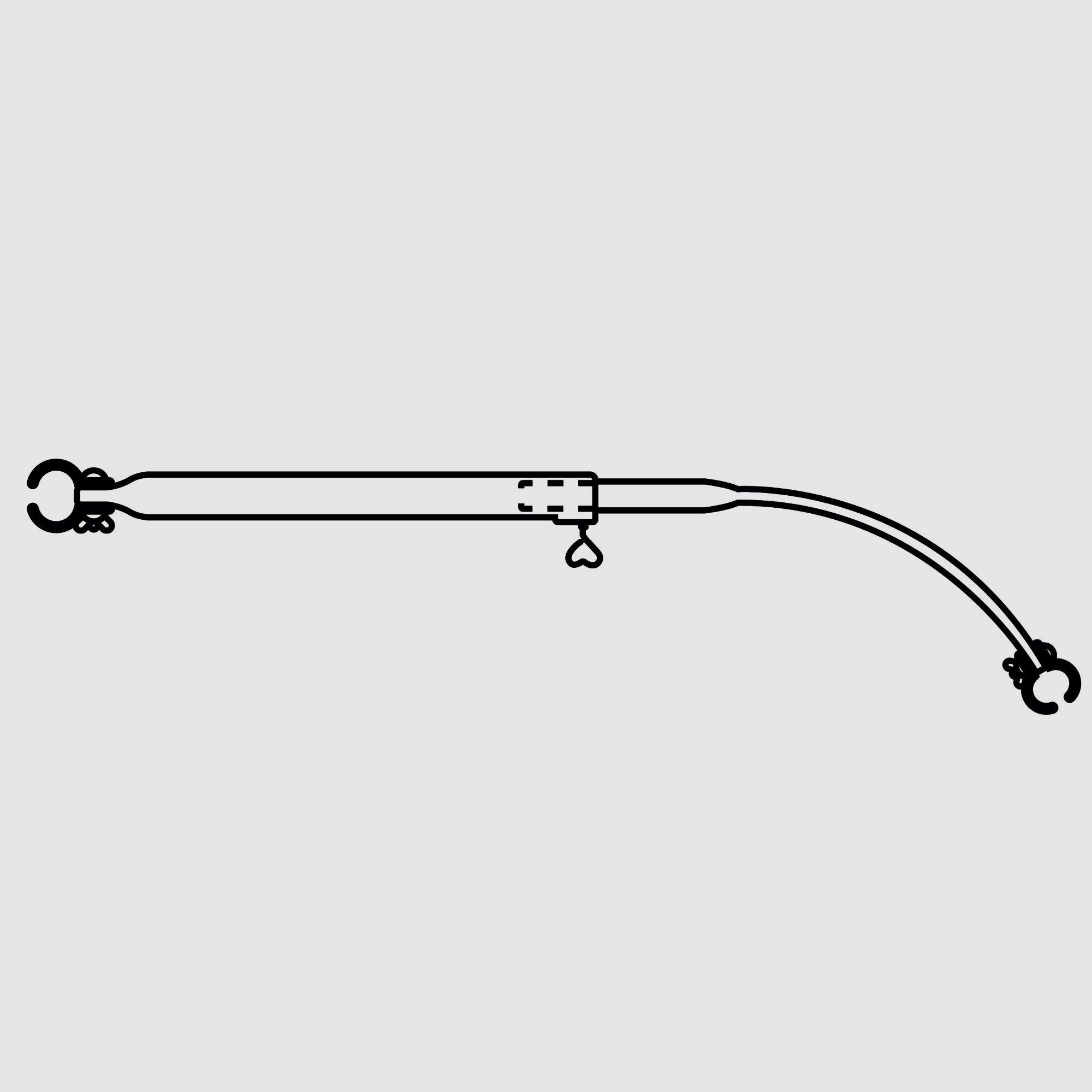 Dachauflagestange Alu gebogen, 205 – 255 cm, ø 25 mm, Bild 2 von 2