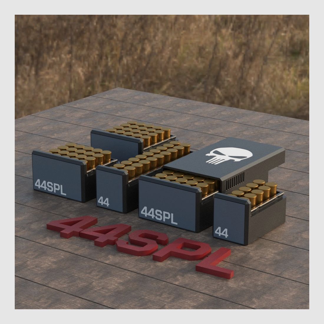 Filamelt Munitionsbox / Ammo Box .44 Special – Patronenbox für 50 Schuss, Made in Germany