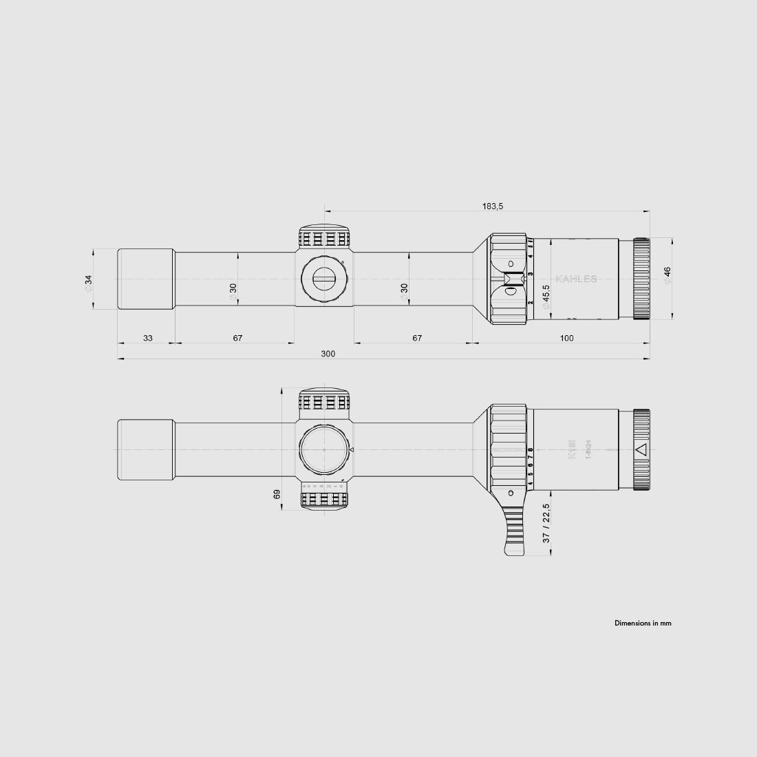 Kahles K18i 1-8x24 Ziehlfernrohr