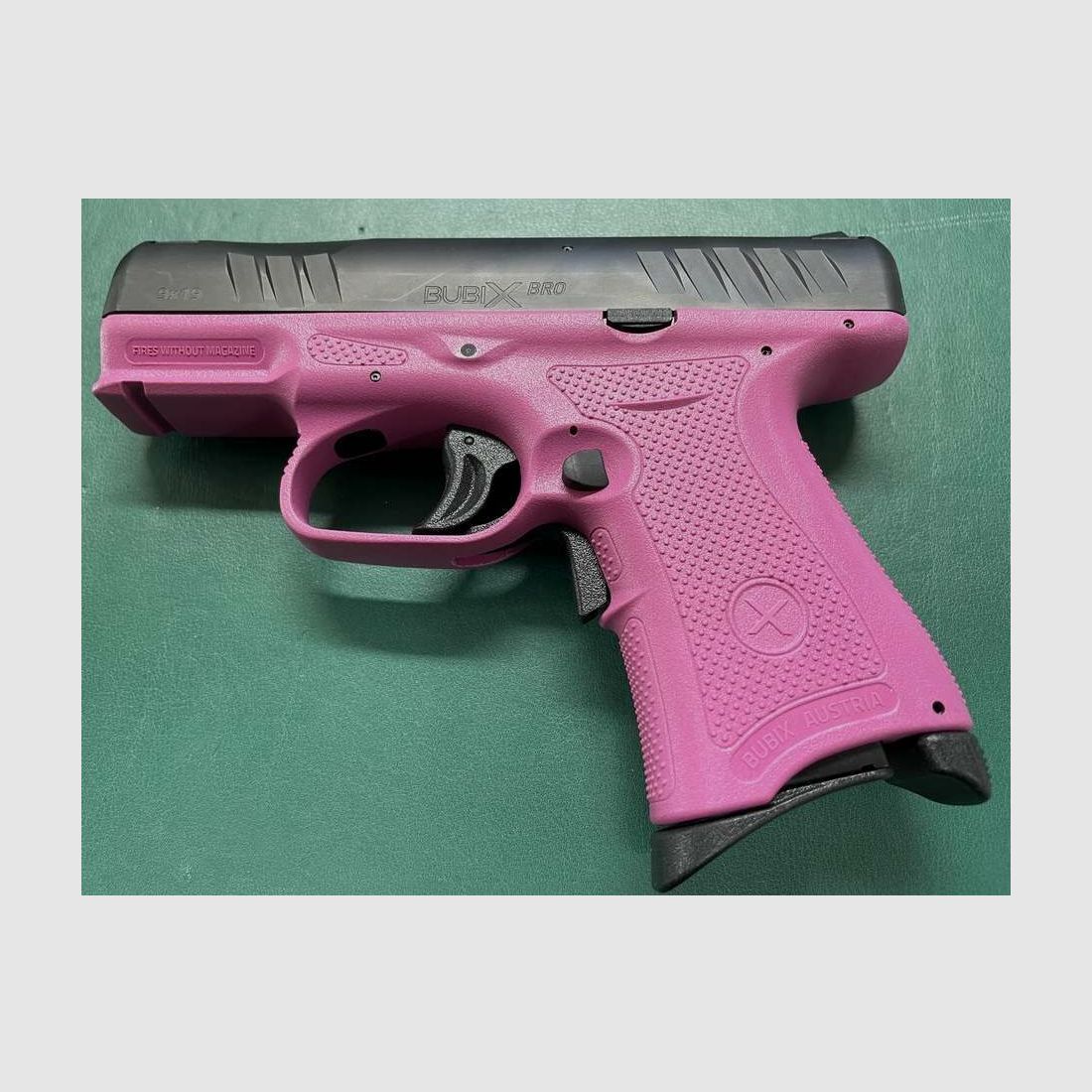 BubiX halfautomatisch pistool 9x19mm - Roze