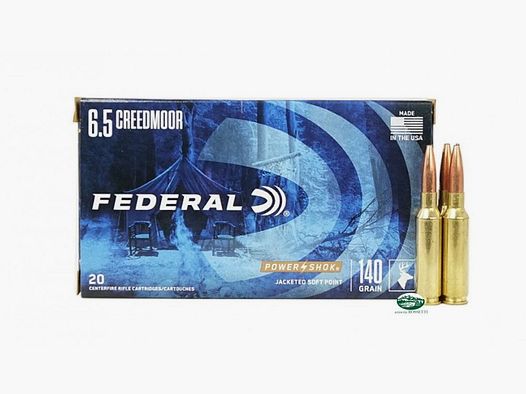 FEDERAL Munition Kal. 6,5 Creedmoor 140 gr. Soft Point 65CRDB