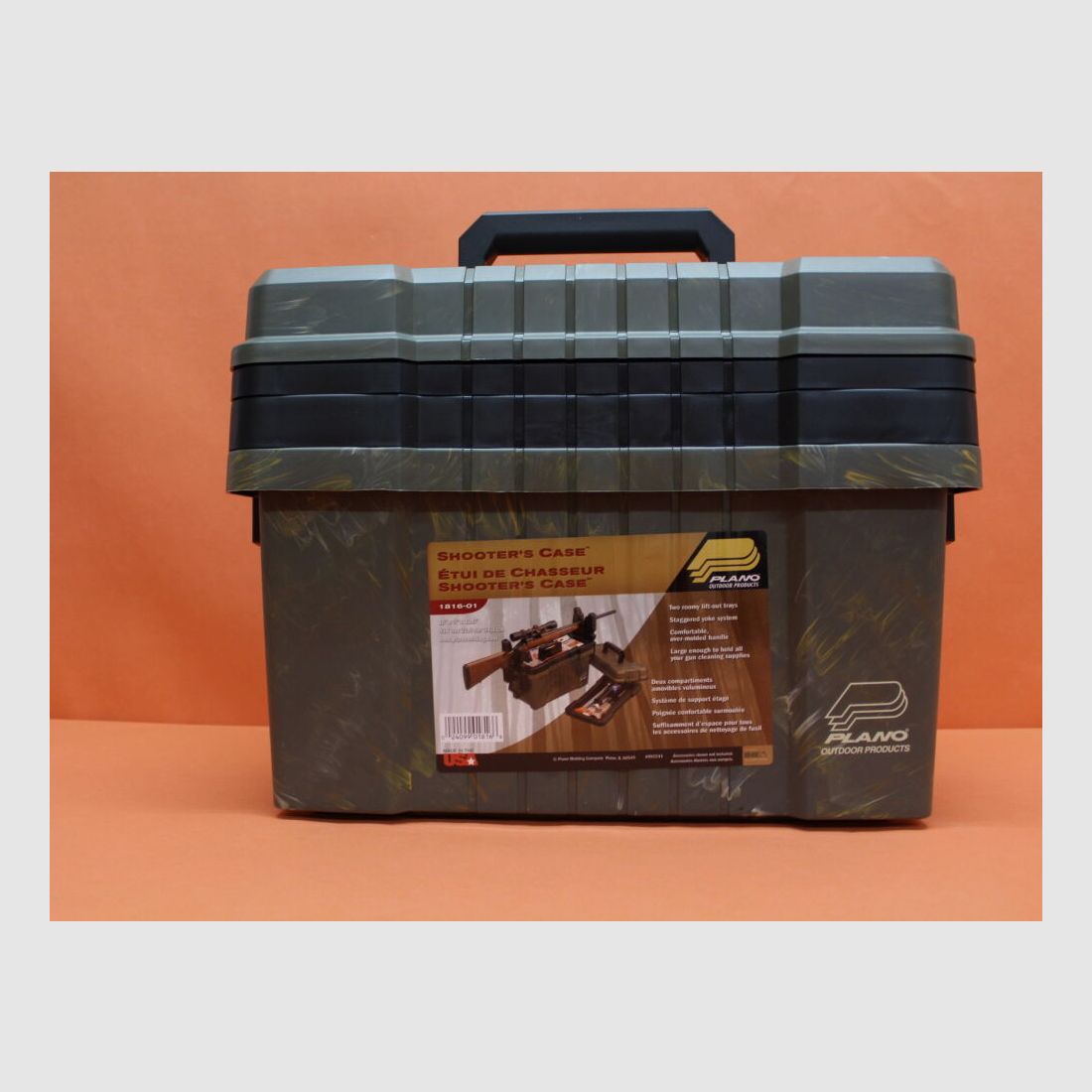 Plano Plano Shooters Case: Range-Box mit Gewehrablage Polymer camo-grün