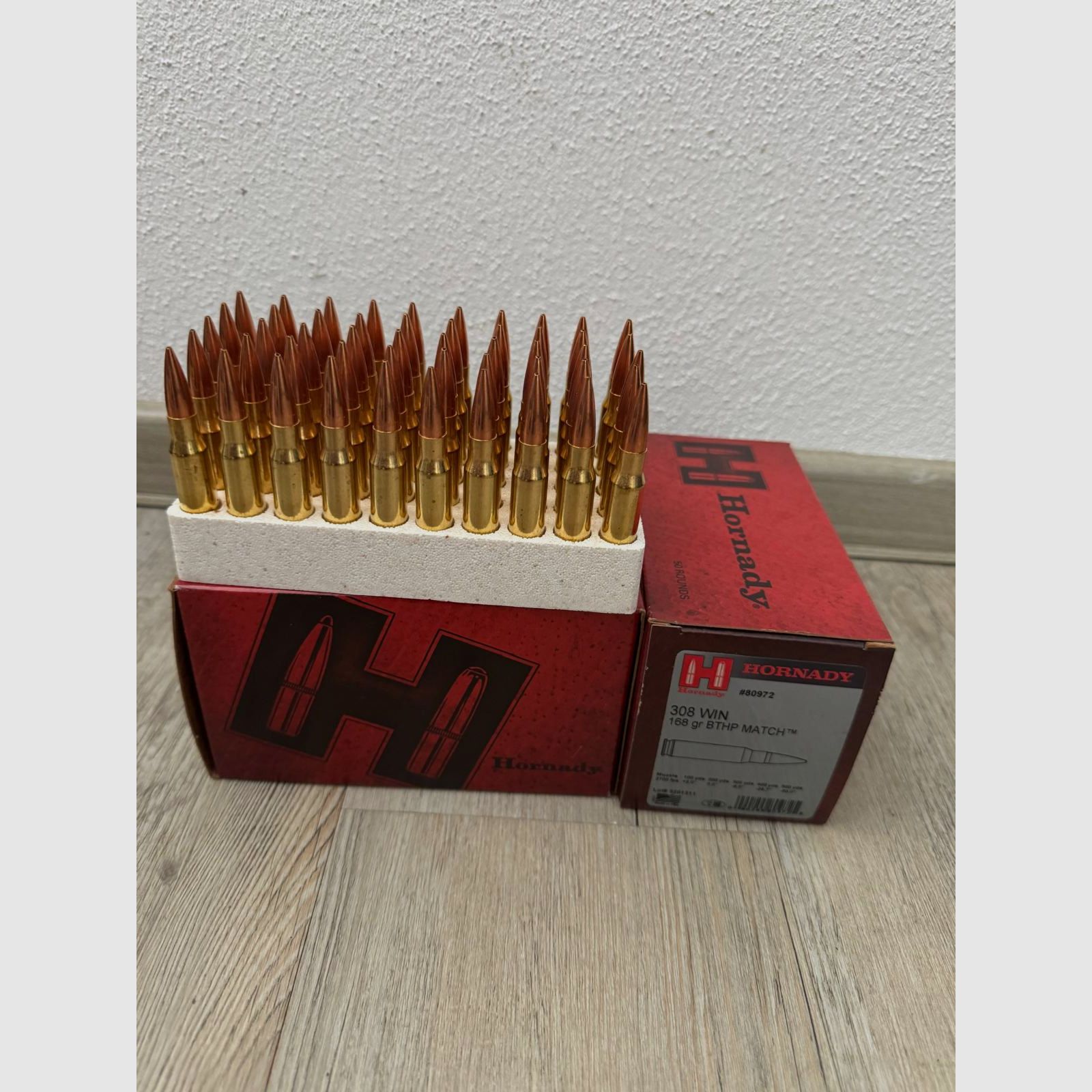 100 Schuss Hornady .308 WIN 168gr BTHP Match