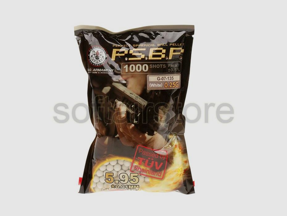 Perfect Airsoft BB`s 0.25g (1.000 Stück) diameter 5,95mm - Weiß