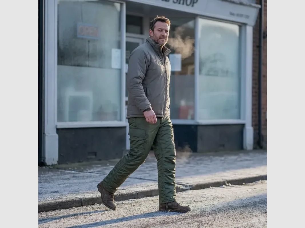 Pantalon thermo homme Brandit olive coupe-vent et hydrofuge, image 3 sur 10