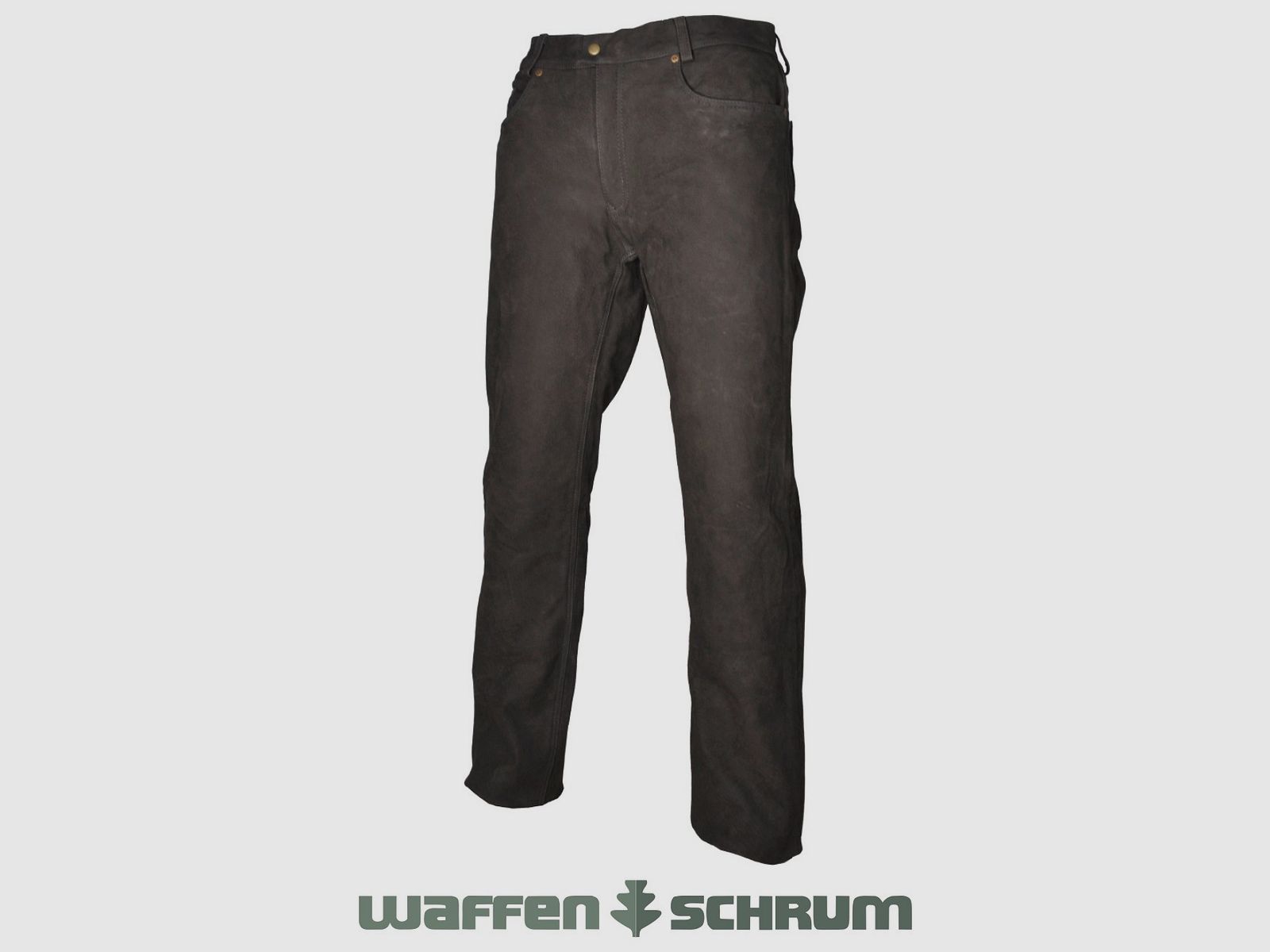 Pantaloni in pelle Hubertus vera pelle di bufalo marrone