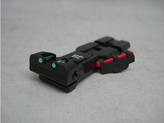 WXT S&W KL/N black Fiberoptic - Weaverbase im Blister, 02-F1