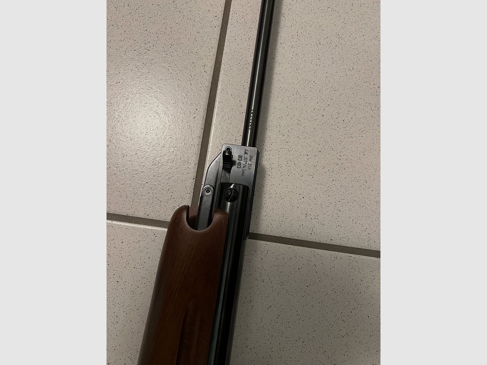 Air rifle HW 35 K with silencer and Walther scope 4x32 MilDot with illuminated reticle