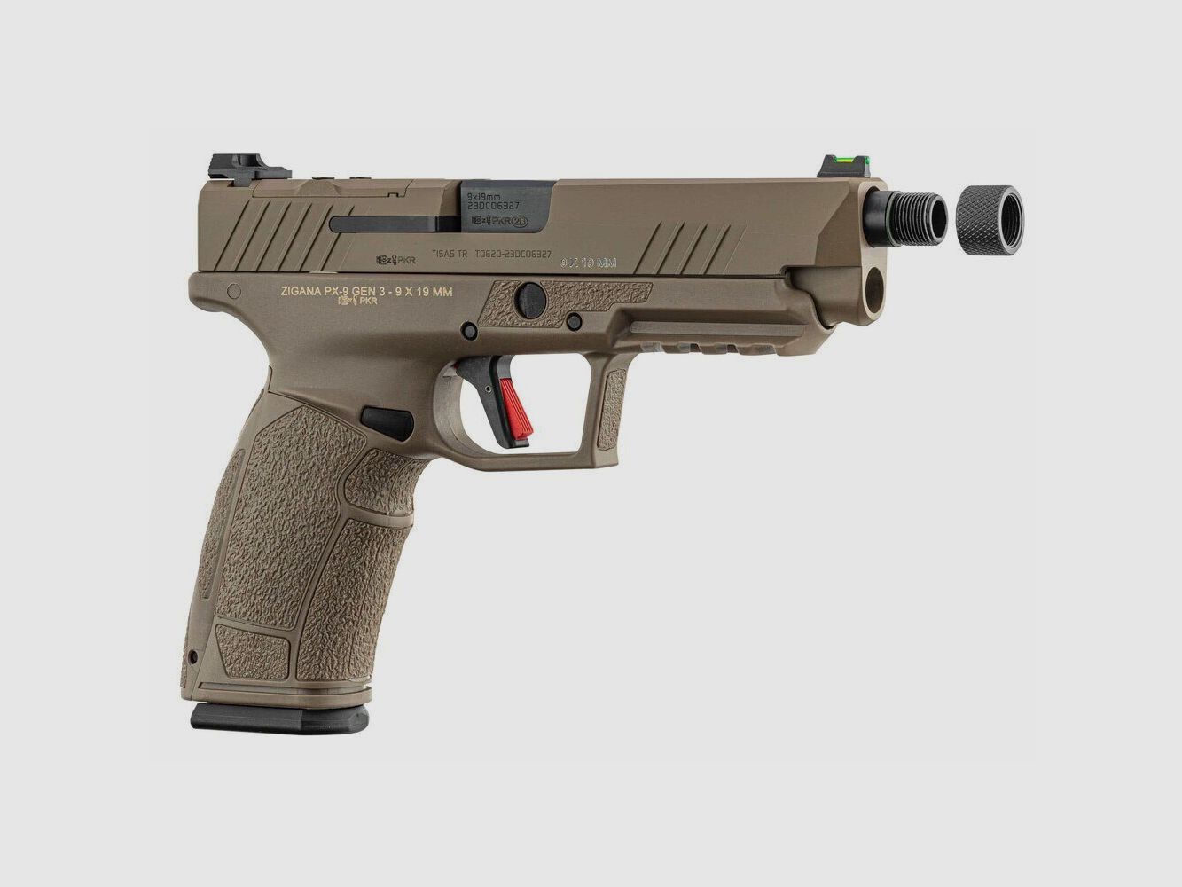 Tisas PX-9 Tactical Pistole Kaliber 9×19 mm FDE Gewinde, Bild 7 von 10
