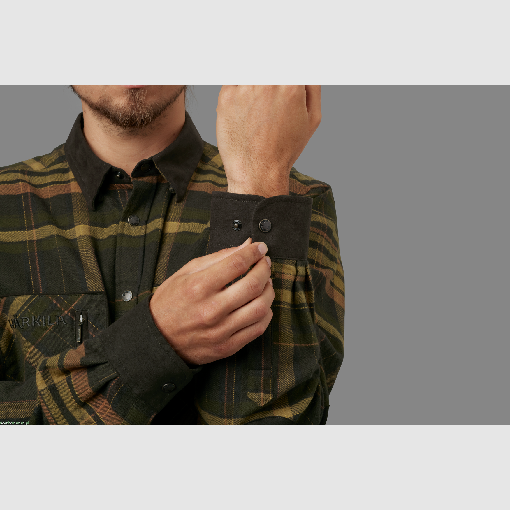 Härkila Pajala camicia willow green/brown, immagine 3 di 4
