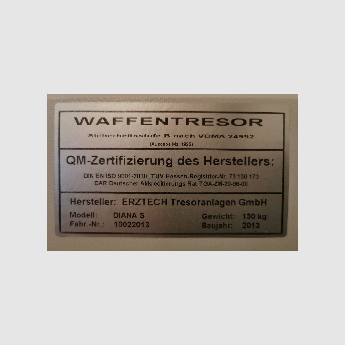 Waffen / Munitionsschrank B nach VDMA 24992