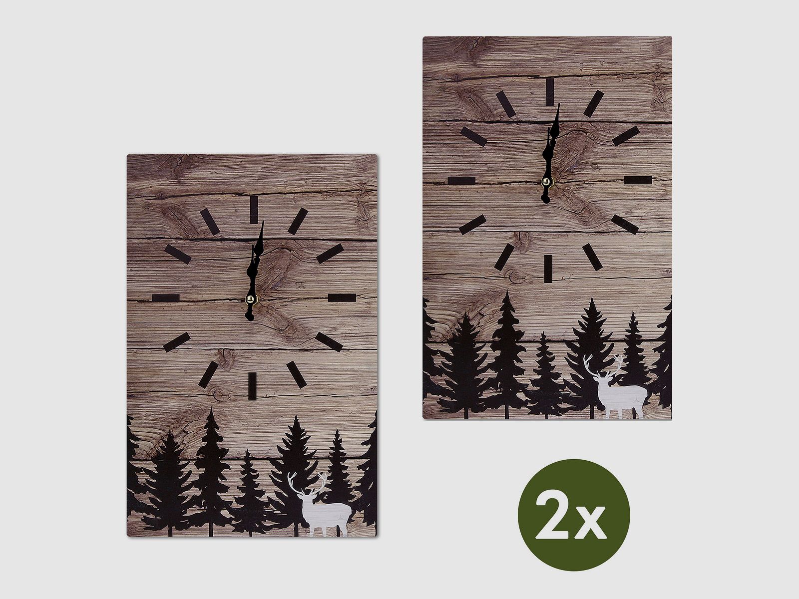 Set aus 2 Wanduhren
