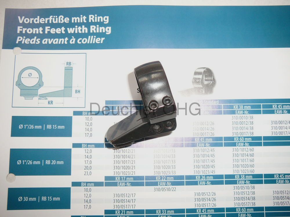 EAW Vorderfuß mit Ring 26"