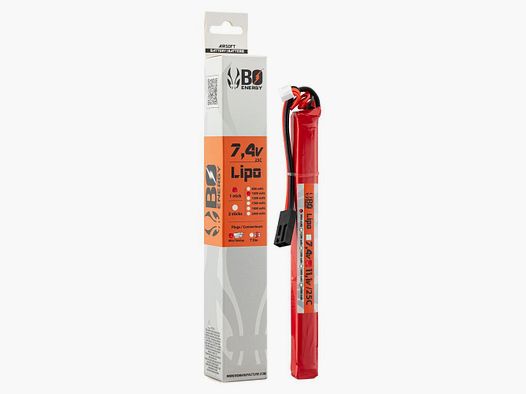 Stick Batterie Lipo 2S 7.4V 1000mAh 25C Bo Manufacture - Mini Tamyia - Haute Performance - Autonomie Fiable