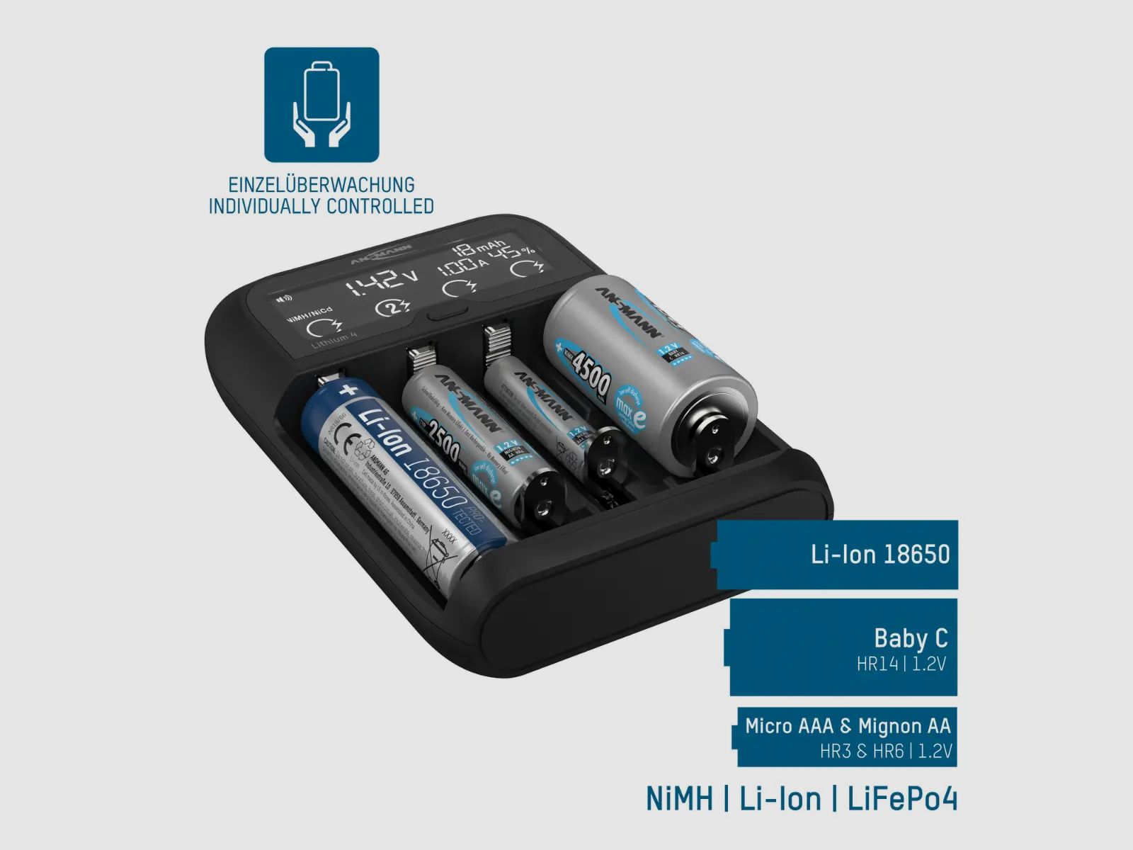 Ansmann Akku-Ladegerät Lithium 4