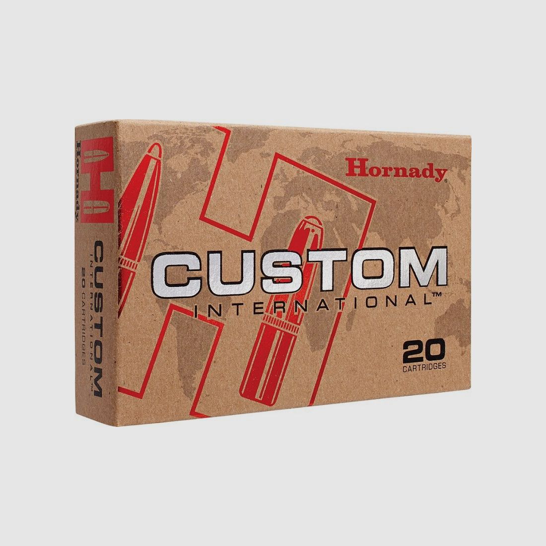 PACKUNG MIT 20 PATRONEN HORNADY CUSTOM KAL: 9,3×62, Bild 1 von 2