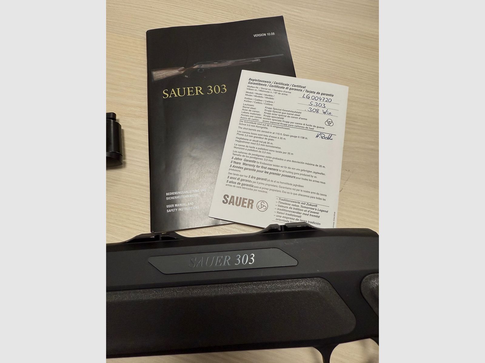 Sauer 303 Synchro XT Gen II + OPTIMA Flow silencer + strap - *LIKE NEW from 2025*