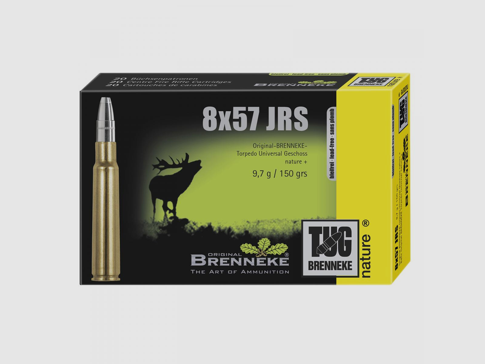 Brenneke 8x57 IRS 150GR TUG nature+ 20 patronen