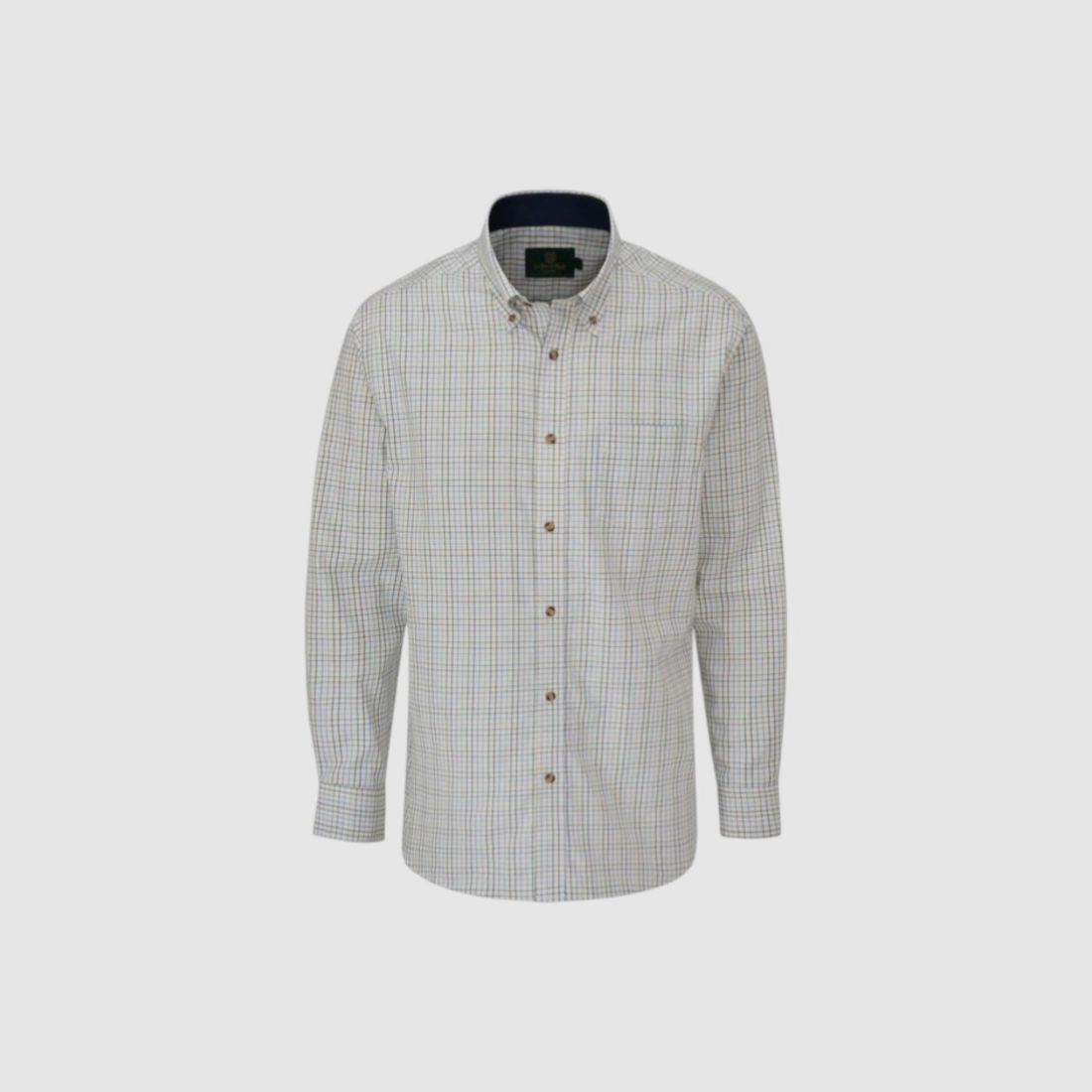 Chemise Oxford Blue London Tattersall Navy, image 1 sur 4